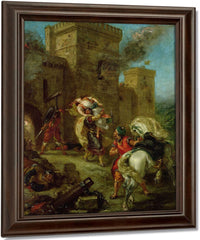Rebecca Kidnapped By The Templar, Sir Brian De Bois Guilbert By Ferdinand Victor Eugene Delacroix Fine Art Print