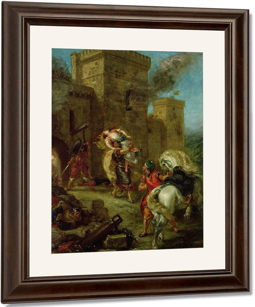 Rebecca Kidnapped By The Templar, Sir Brian De Bois Guilbert By Ferdinand Victor Eugene Delacroix Fine Art Print