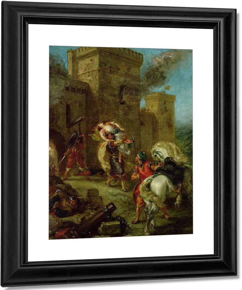 Rebecca Kidnapped By The Templar, Sir Brian De Bois Guilbert By Ferdinand Victor Eugene Delacroix Fine Art Print