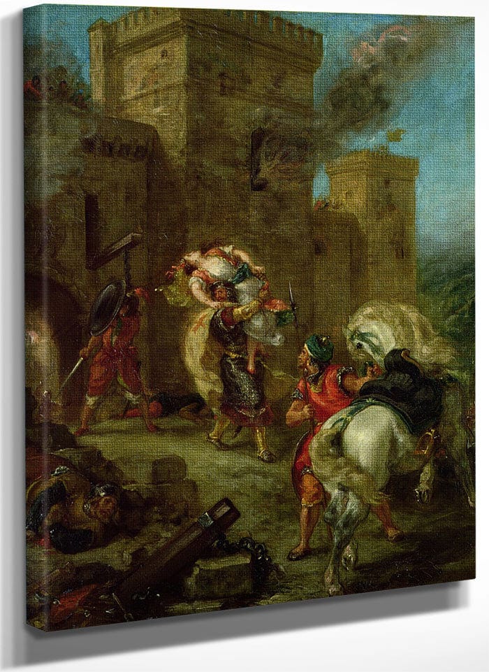 Rebecca Kidnapped By The Templar, Sir Brian De Bois Guilbert By Ferdinand Victor Eugene Delacroix Fine Art Print