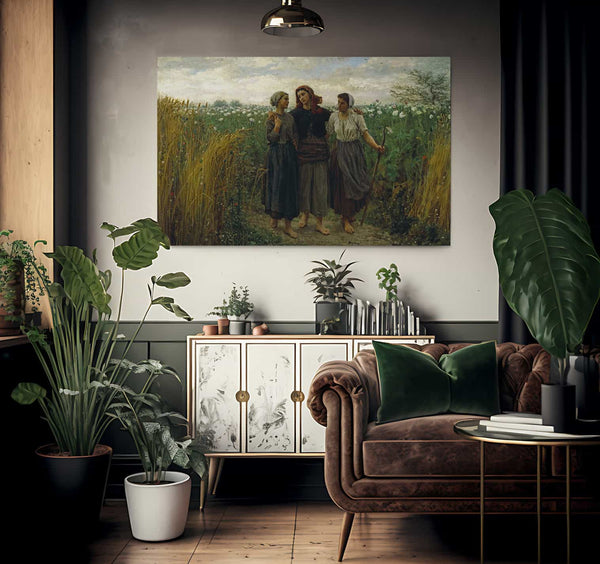 Returning From The Fields By Jules Breton Fine Art Print