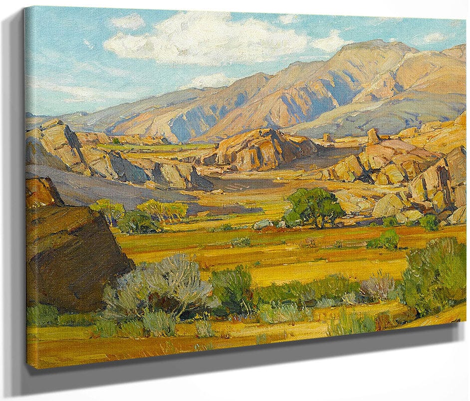 Rocky Desert Mountains By William Wen Print, Canvas Art, Framed