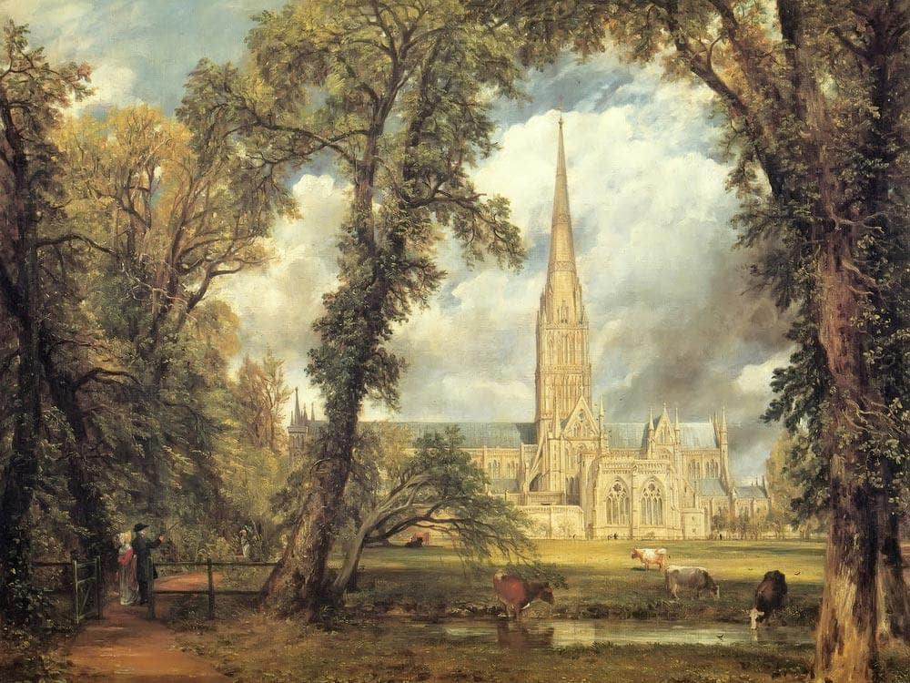 Salisbury Cathedral From The Bishop's Grounds By John Constable Fine Art Print