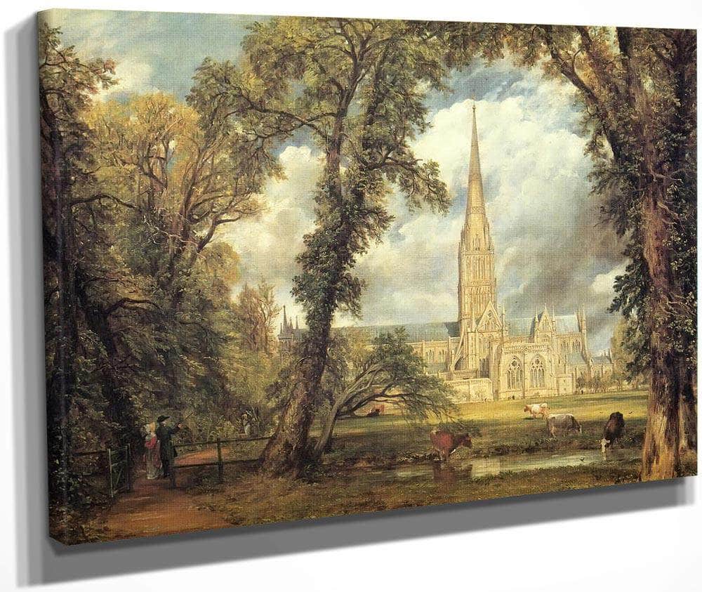 Salisbury Cathedral From The Bishop's Grounds By John Constable Fine Art Print