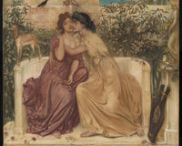 Sappho And Erinna In A Garden At Mytilene 1864 By Simeon Solomon Fine Art Print