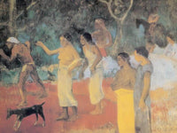 Scene From Tahitian Life By Paul Gauguin Fine Art Print