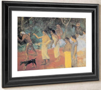 Scene From Tahitian Life By Paul Gauguin Fine Art Print