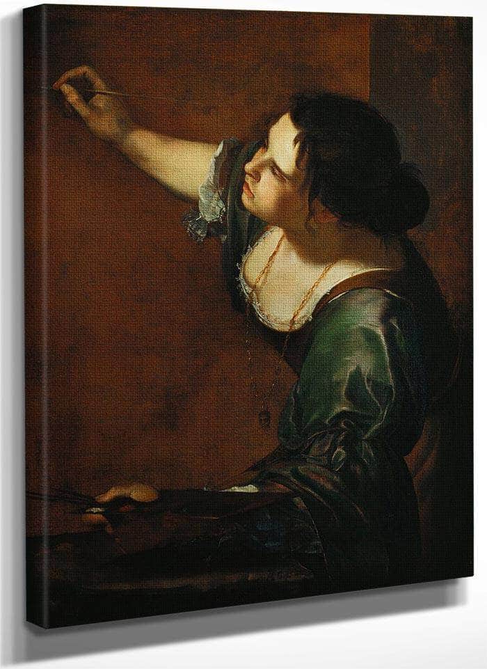 Self Portrait As The Allegory Of Painting 1638 By Artemisia Gentileschi Fine Art Print