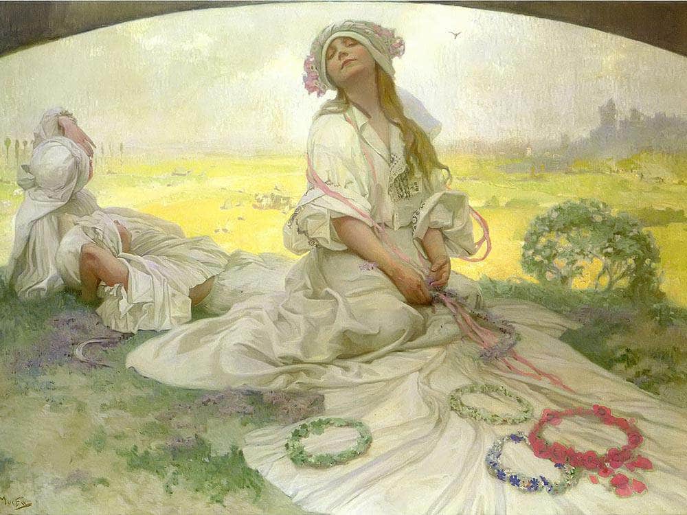 Song Of Bohemia (Our Song) By Alphonse Mucha Fine Art Print