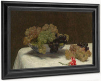 Still Life With Grapes And A Carnation By Henri Fantin Latour Fine Art Print