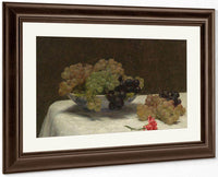 Still Life With Grapes And A Carnation By Henri Fantin Latour Fine Art Print