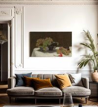 Still Life With Grapes And A Carnation By Henri Fantin Latour Fine Art Print