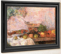 Still Life With Parrot By James Ensor Fine Art Print