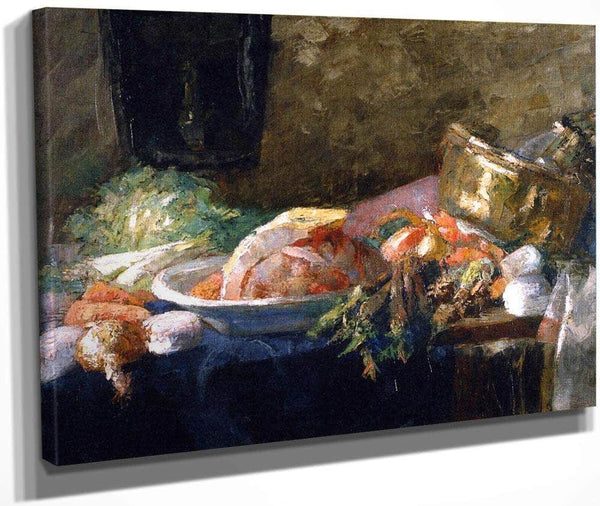 Still Life With Vegetables By James Ensor Fine Art Print