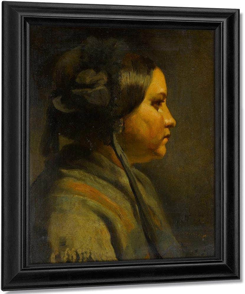 Study Of The Head Of A Young Woman In Profile 1855 By Matthijs Maris Fine Art Print