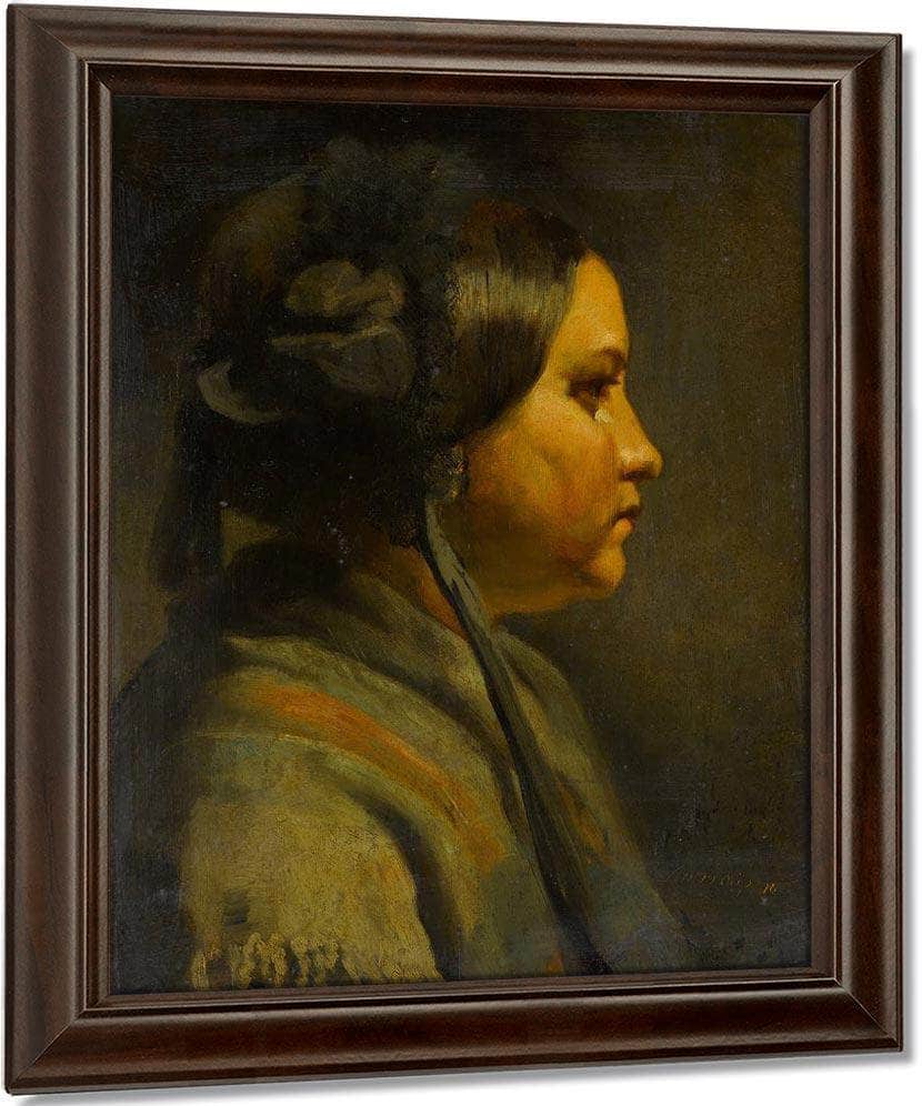 Study Of The Head Of A Young Woman In Profile 1855 By Matthijs Maris Fine Art Print