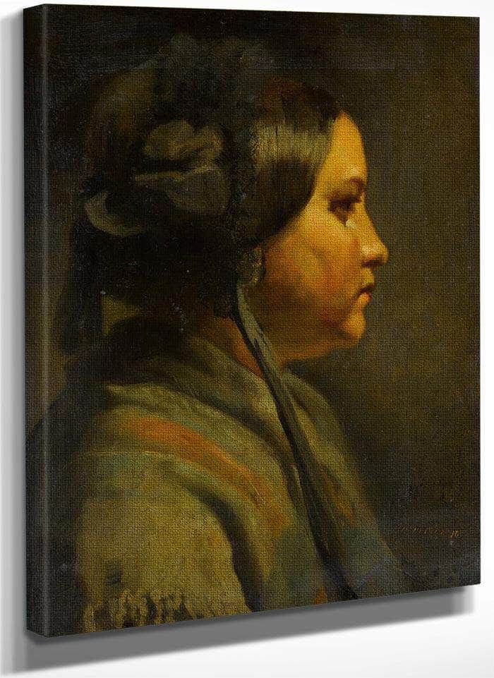 Study Of The Head Of A Young Woman In Profile 1855 By Matthijs Maris Fine Art Print