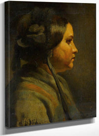Study Of The Head Of A Young Woman In Profile 1855 By Matthijs Maris Fine Art Print