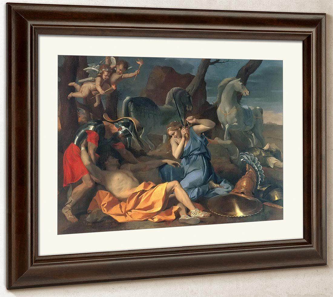Tancred And Erminia By Nicholas Poussin Fine Art Print
