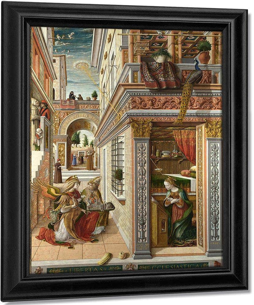 The Annunciation With Saint Emidius By Carlo Crivelli Fine Art Print