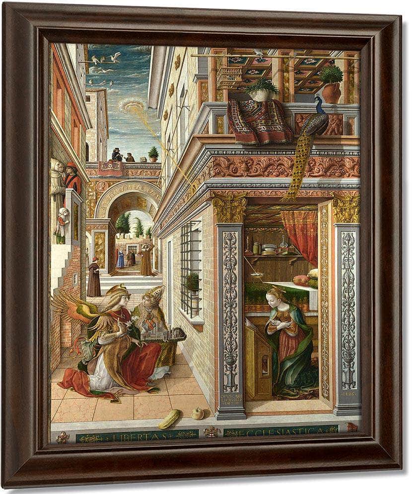 The Annunciation With Saint Emidius By Carlo Crivelli Fine Art Print