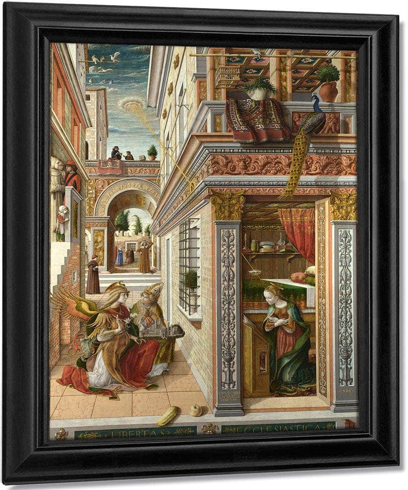 The Annunciation With St Emidius 1486 By Carlo Crivelli Fine Art Print