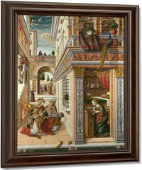 The Annunciation With St Emidius 1486 By Carlo Crivelli Fine Art Print