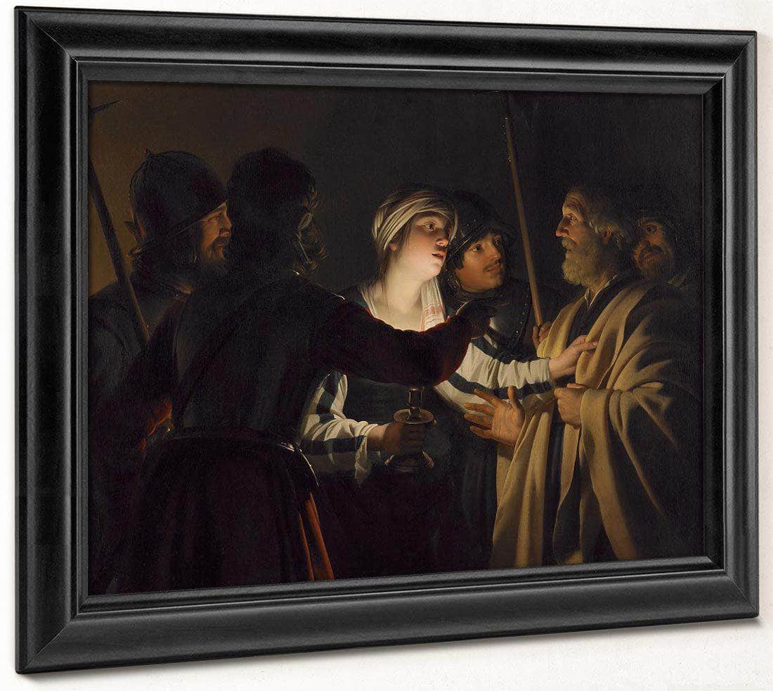The Denial Of St. Peter By Gerrit Van Honthorst Fine Art Print