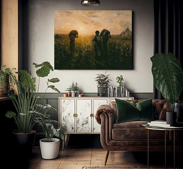 The End Of The Working Day By Breton Jules Fine Art Print