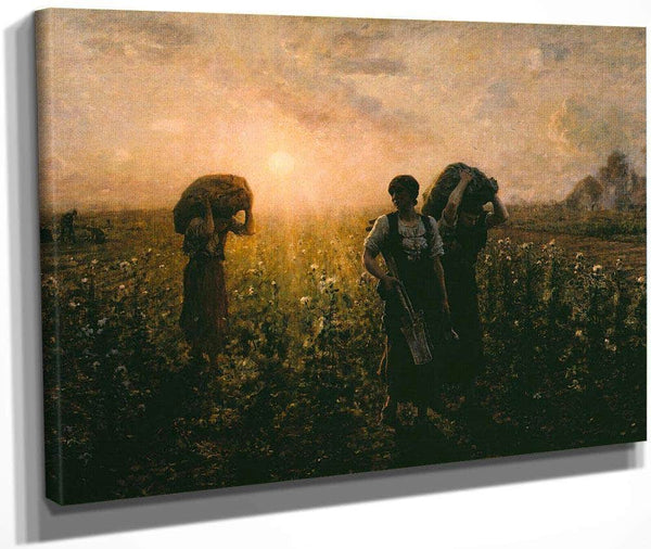 The End Of The Working Day By Breton Jules Fine Art Print