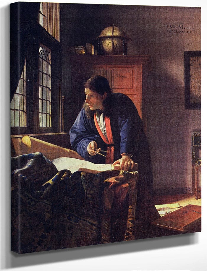 The Geographer 1669 By Johannes Vermeer Fine Art Print