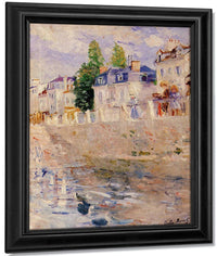The Quay At Bougival 1883 Oil On Canvas 55X46Cm Nasjonalgalleriet Oslo By Berthe Morisot Fine Art Print