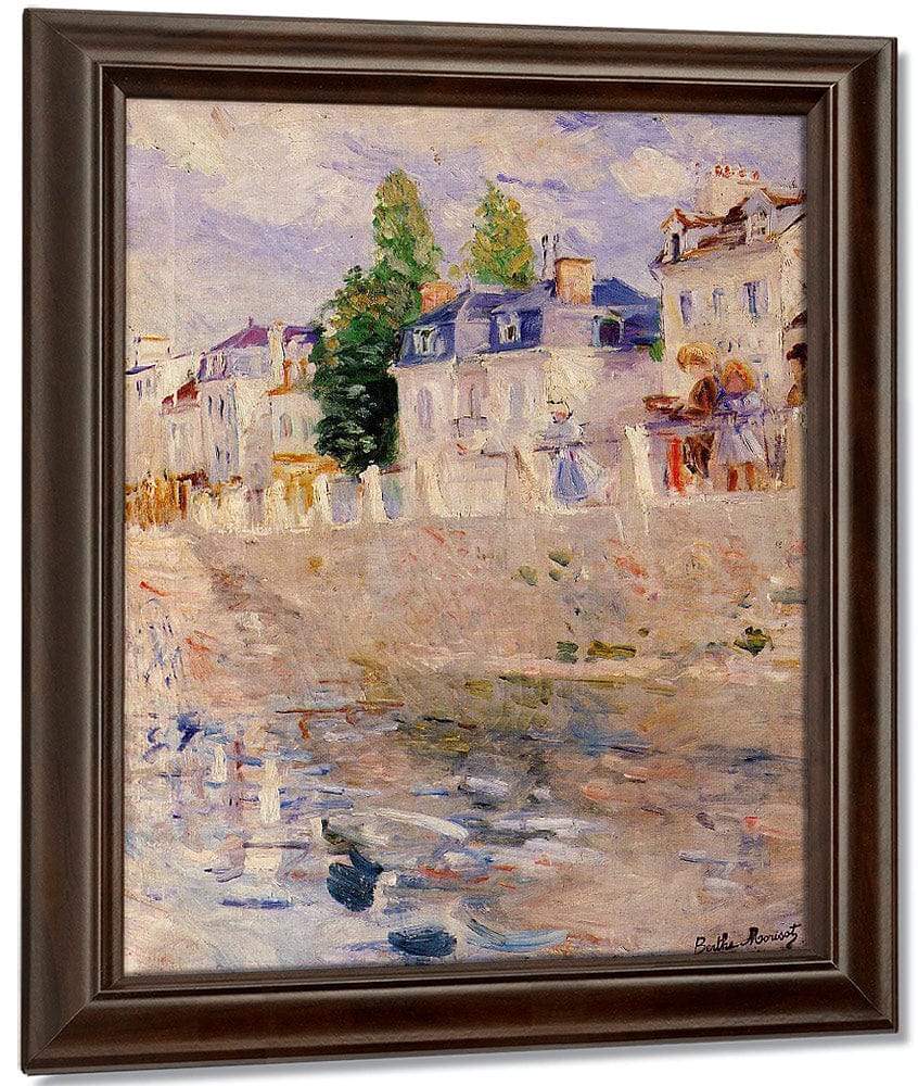 The Quay At Bougival 1883 Oil On Canvas 55X46Cm Nasjonalgalleriet Oslo By Berthe Morisot Fine Art Print