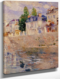 The Quay At Bougival 1883 Oil On Canvas 55X46Cm Nasjonalgalleriet Oslo By Berthe Morisot Fine Art Print