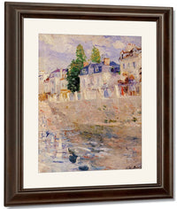 The Quay At Bougival 1883 Oil On Canvas 55X46Cm Nasjonalgalleriet Oslo By Berthe Morisot Fine Art Print