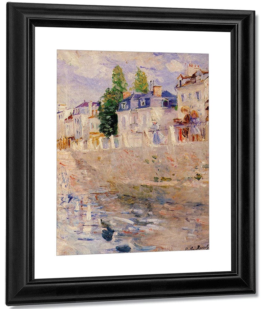 The Quay At Bougival 1883 Oil On Canvas 55X46Cm Nasjonalgalleriet Oslo By Berthe Morisot Fine Art Print