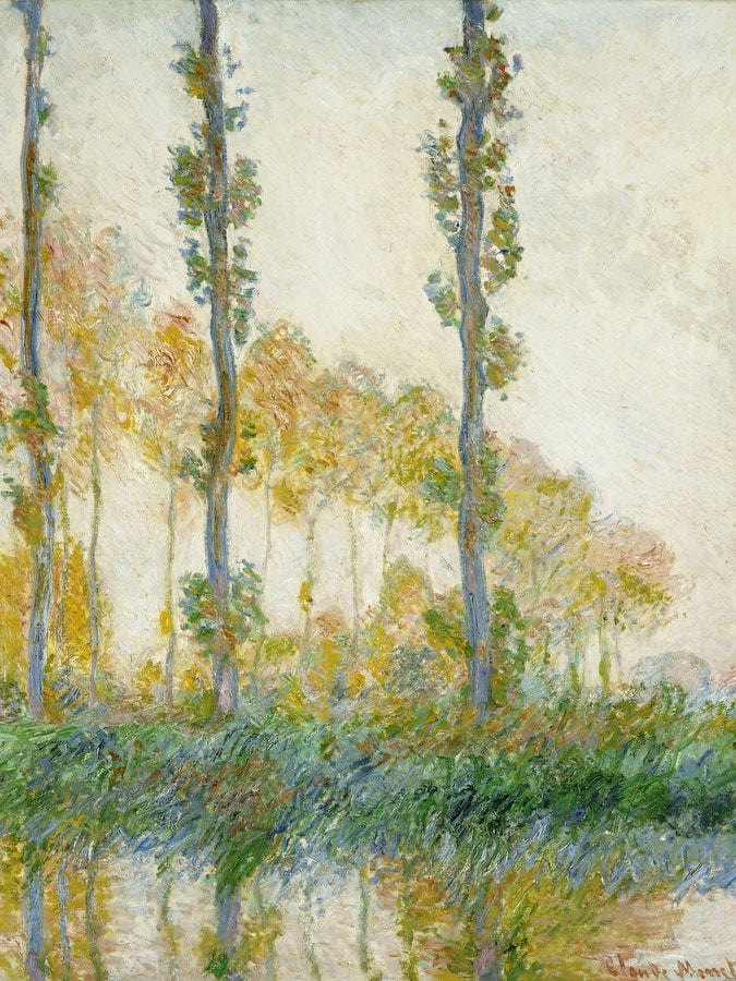 The Three Trees, Autumn By Claude Monet Fine Art Print