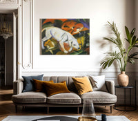 Three Animals Dog Fox And Cat By Franz Marc Fine Art Print