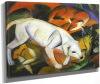 Three Animals Dog Fox And Cat By Franz Marc Fine Art Print