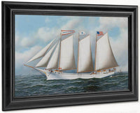 Three Masted Schooner  Andrew C. Pierce  1905 By Antonio Jacobsen Fine Art Print