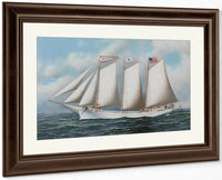 Three Masted Schooner  Andrew C. Pierce  1905 By Antonio Jacobsen Fine Art Print