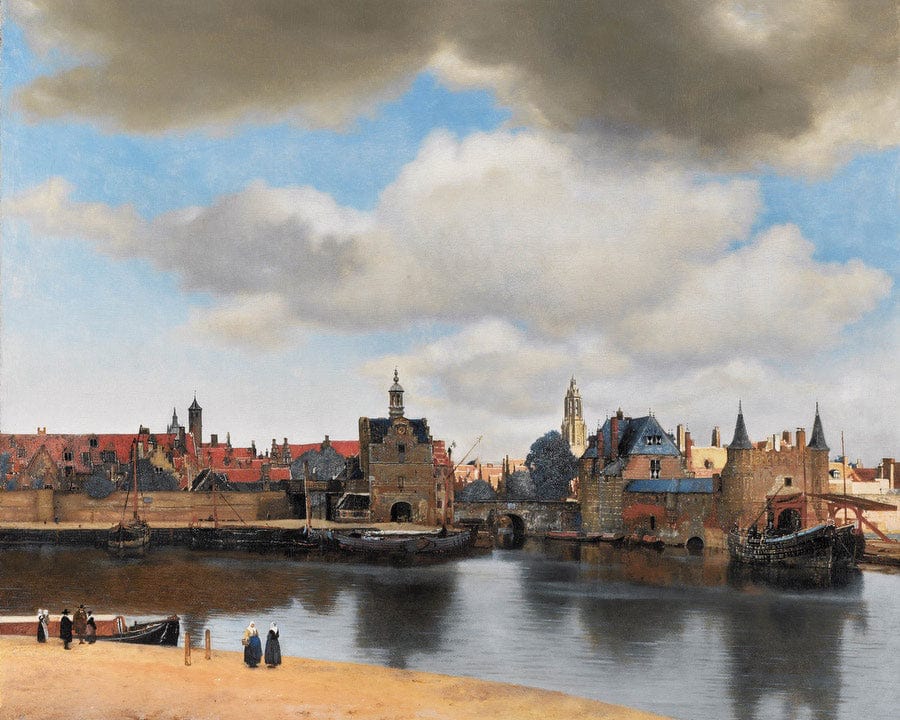 View Of Delft 1661 By Johannes Vermeer Fine Art Print