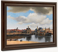 View Of Delft 1661 By Johannes Vermeer Fine Art Print