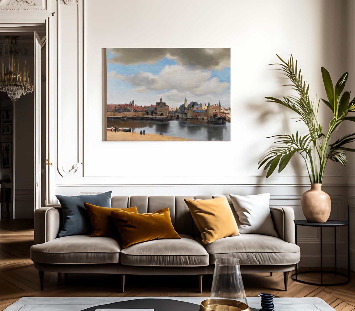 View Of Delft 1661 By Johannes Vermeer Fine Art Print