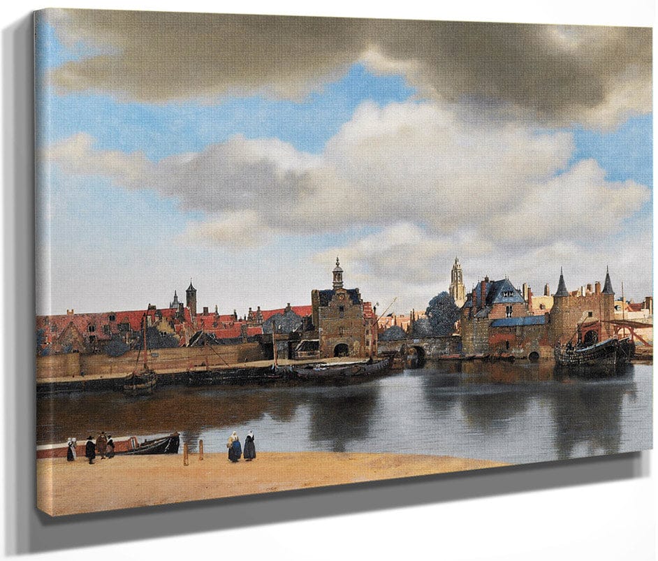 View Of Delft 1661 By Johannes Vermeer Fine Art Print