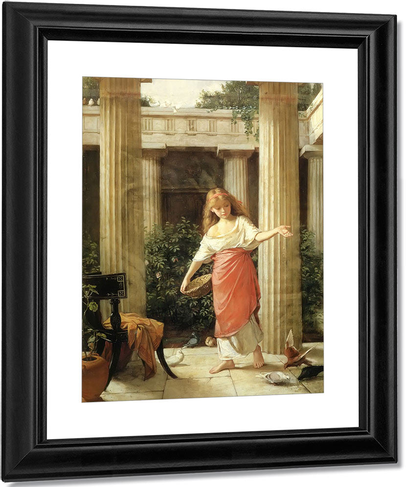In The Peristyle By John Waterhouse Print Canvas Art Framed Print