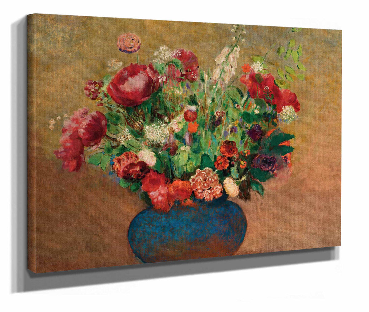 Pavots Et Oeillets De Poete Dans Un Vase Bleu by Odilon Redon
