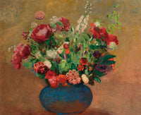 Pavots Et Oeillets De Poete Dans Un Vase Bleu by Odilon Redon