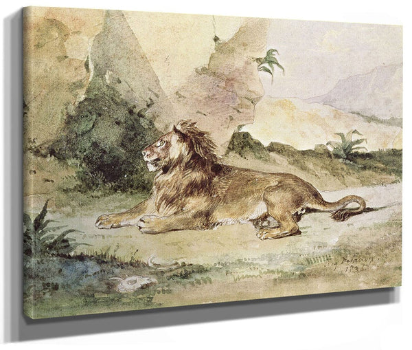 A Lion In The Desert By Ferdinand Victor Eugene Delacroix Phoenix 4x3