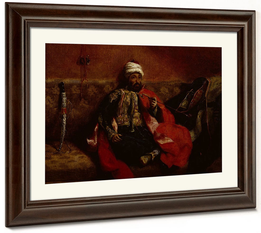 A Turk Smoking Sitting On A Sofa By Ferdinand Victor Eugene Delacroix Phoenix 4x3